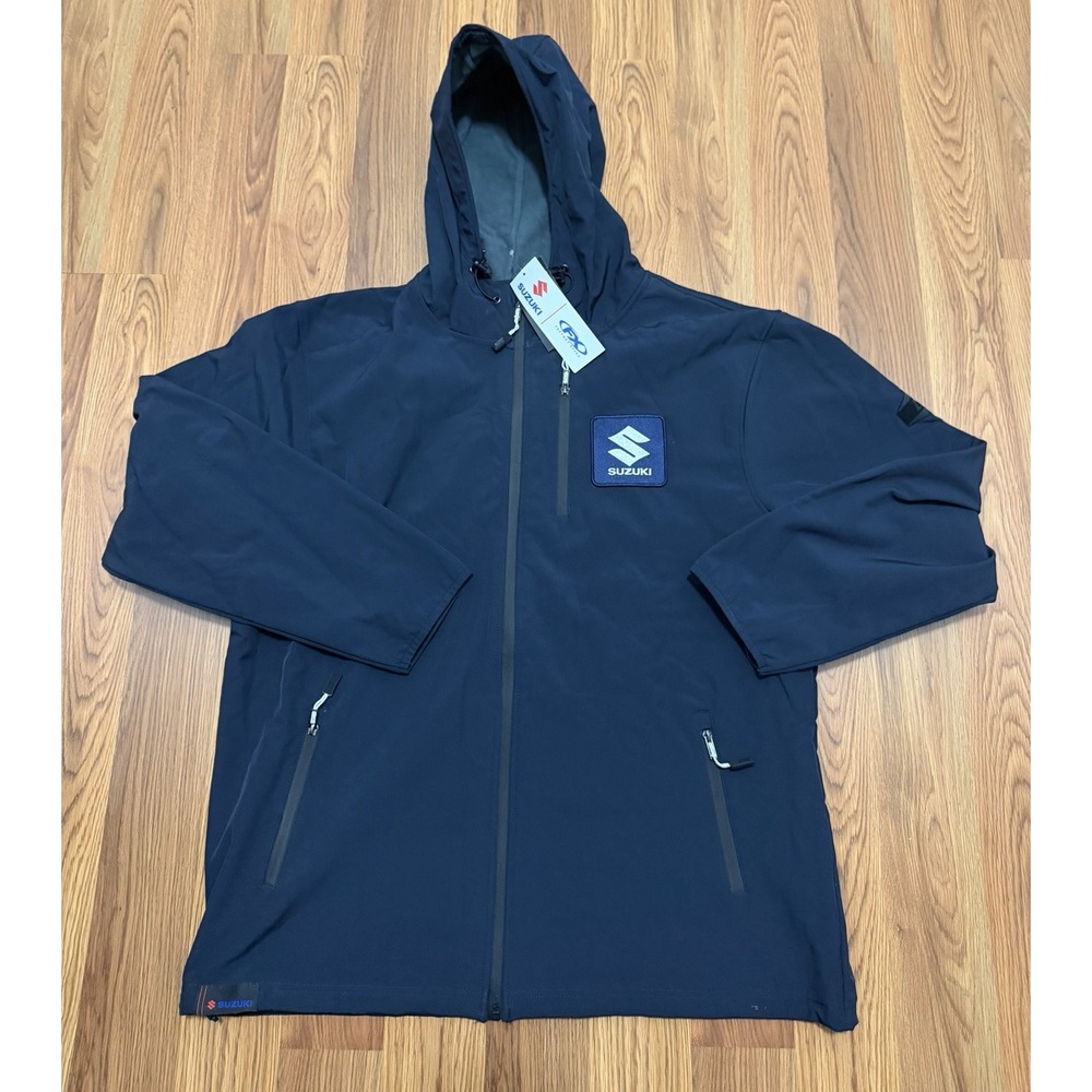 Suzuki Factory Effex Tech Softshell Jacket Mens Extra Extra Large Navy Hooded